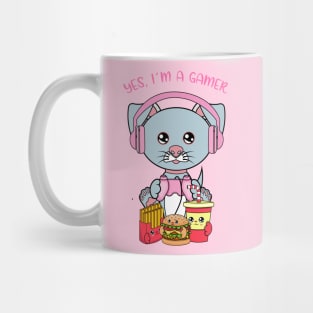 Yes i am a gamer, cute dog playing Mug